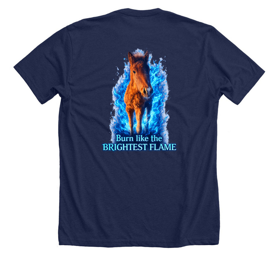 CCR Flame Shirt&nbsp;, a Solid Navy Blend Premium Unisex Tee (back-view)