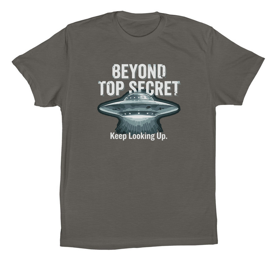 UAP truth. Insider gear. Join the mission., a Asphalt Premium Cotton Tee