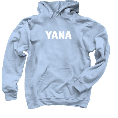 YANA, a Light Blue Pullover Hoodie