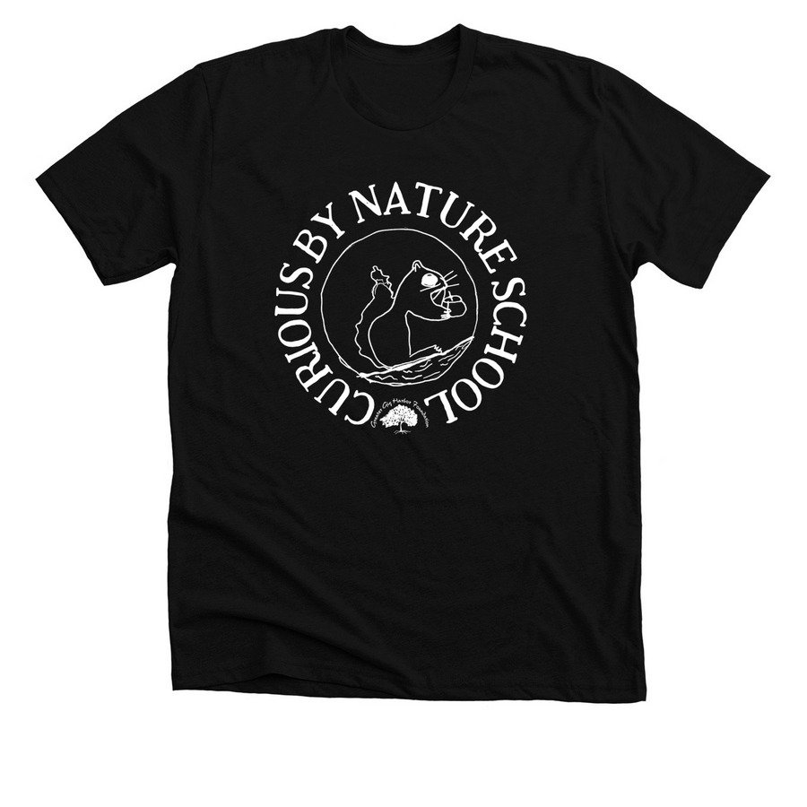 Kid/Adult Squirrel- White Logo, a Solid Black Blend Premium Unisex Tee