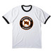 Play Ball!&nbsp;, a White/ Jet Black Cotton Ringer Tee