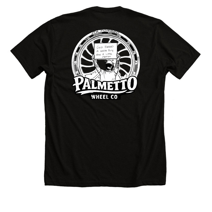 Motion Twin, a Solid Black Blend Premium Unisex Tee (back-view)