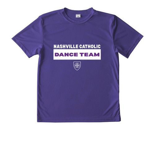 Dance Youth Purple Performance T-shirt&nbsp;, a Purple Youth Performance Tee
