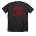 Living the Nightmare, a Dark Grey Heather Premium Unisex Tee (back-view)