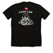 Unisex White Logo, a Solid Black Blend Premium Unisex Tee (back-view)