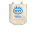 Totes: 50th Birthday, a Natural Over-the-Shoulder Shopping Tote Bag (back-view)