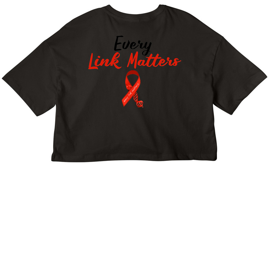 KBG Awareness Day Shirt - Rare & Remarkable&nbsp;, a Black Women?s Cropped Cotton Tee (back-view)