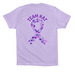 Team Kat, a Dark Lavender Premium Cotton Tee (back-view)