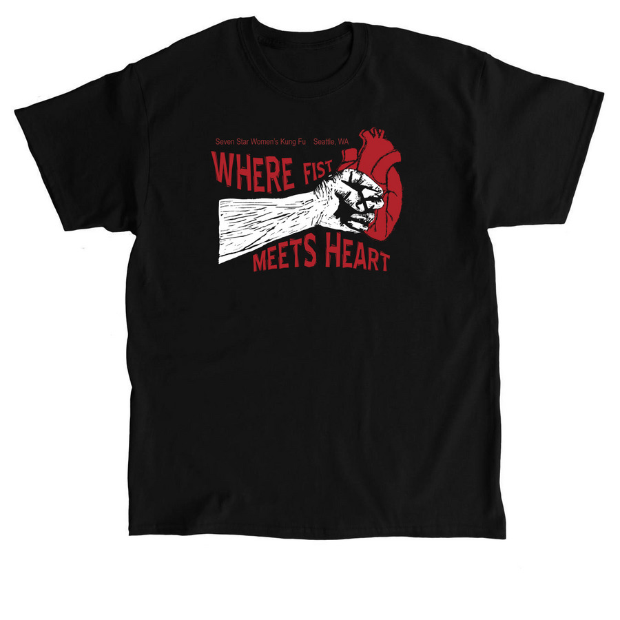 Where Fist Meets Heart, a Black Classic Unisex Tee