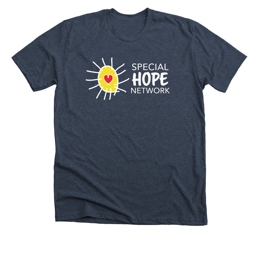 Special Hope Network, a Heather Midnight Navy Premium Unisex Tee
