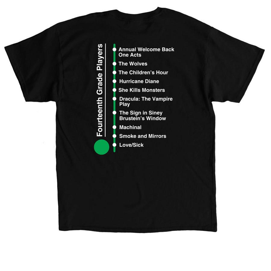 Metro t-shirt, a Black Classic Unisex Tee (back-view)