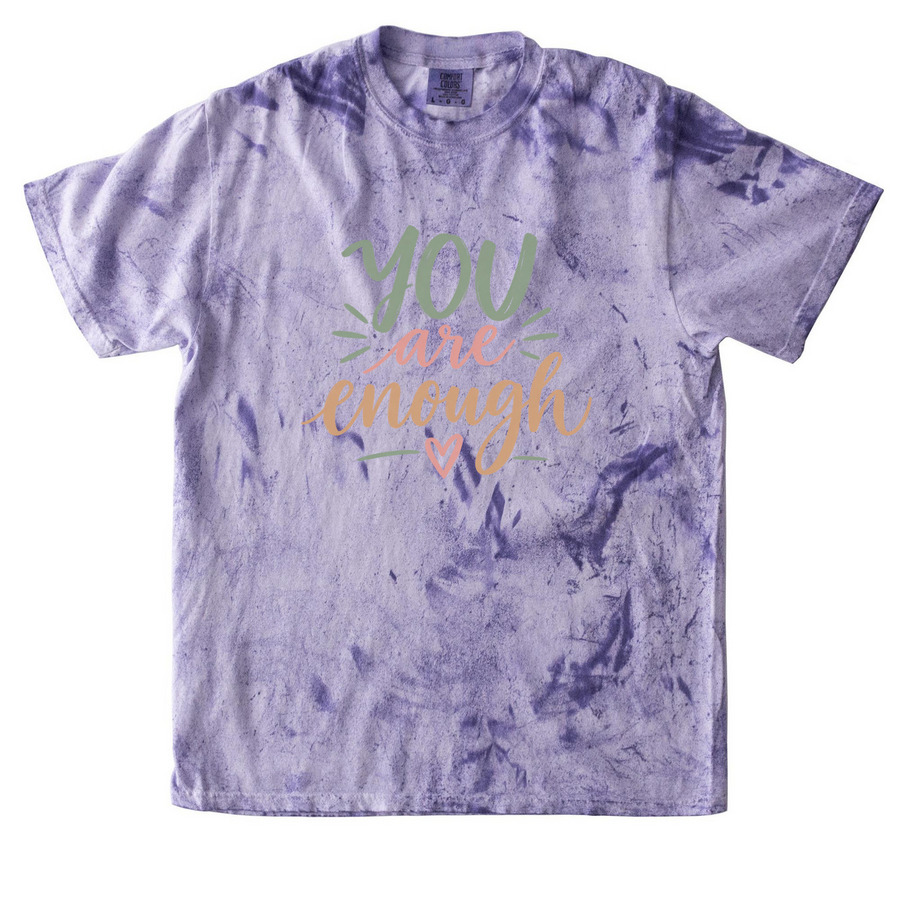 You Are Enough, a Amethyst Comfort Colors Colorblast Tee