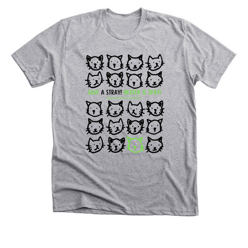 Save a Stray Neuter and Spay, a Athletic Heather Premium Unisex Tee