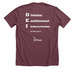 DEI stands for..., a Heather Maroon Premium Unisex Tee (back-view)