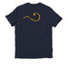 Mr Moo, a Night Sky Navy Allmade Organic Cotton Unisex Tee (back-view)