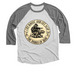 Reaper Patch, a Premium Heather and Heather White 3/4 Sleeve Baseball Tee