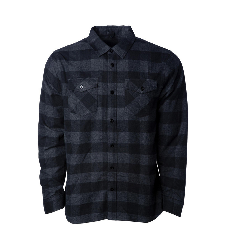 Lion (White Logo) - 2026 Exclusive, a Charcoal Heather/ Black Unisex Flannel Shirt