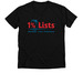 Get your 1 Percent Lists Gear!, a Solid Black Blend Premium V-Neck Tee