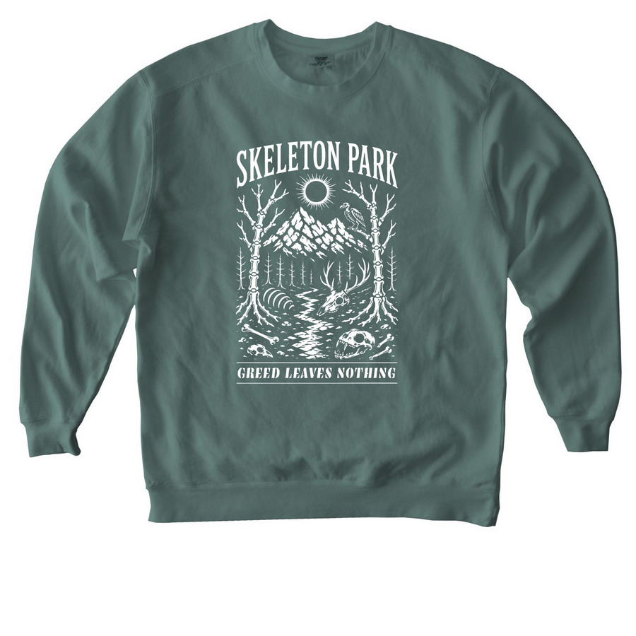 Skeleton Park, a Blue Spruce Comfort Colors Crewneck Sweatshirt