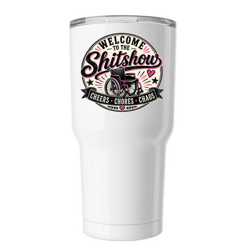 Welcome simple, a White Insulated Tumbler