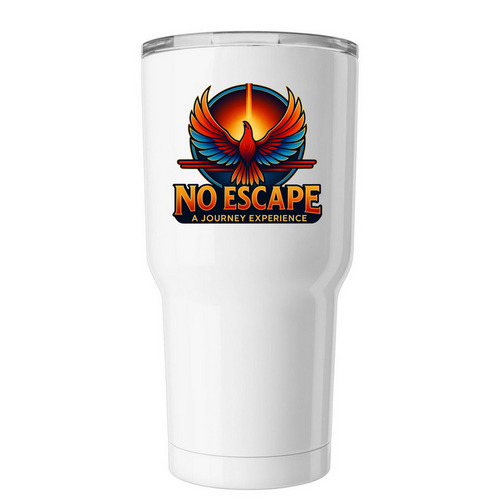 Your drink rockin' and insulated, a White Insulated Tumbler