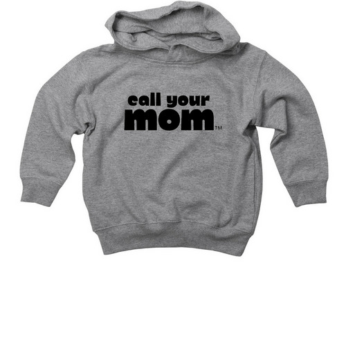 call your mom?, a Granite Heather Toddler Pullover Hoodie