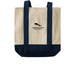 Johns Island Tote, a Natural/Navy Two-Tone Grocery Tote Bag