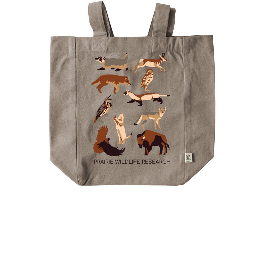 Prairie Wildlife Tote Bag, a Pumice Recycled Cotton Tote Bag