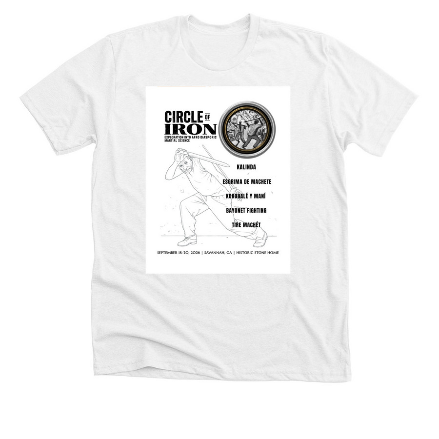 Circle of Iron 2026, a Solid White Blend Premium Unisex Tee