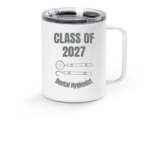 Class of 2027 Travel Mug, a White Stainless Steel Travel Mug