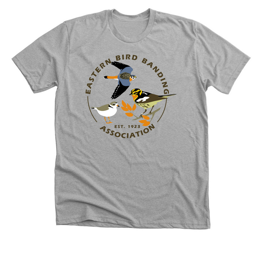 Logo Swag - Brown Text, a Athletic Heather Premium Unisex Tee