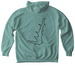 Lake on back, a Seafoam Comfort Colors Pullover Hoodie (back-view)