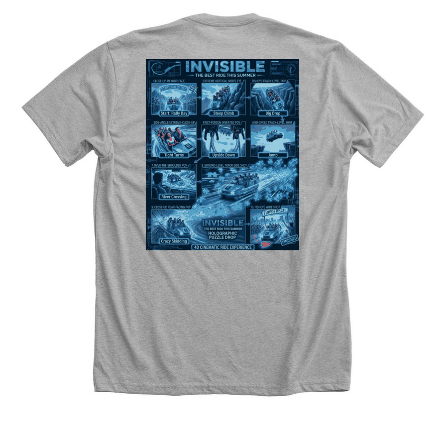 Invisible&nbsp;, a Athletic Heather Premium Unisex Tee (back-view)