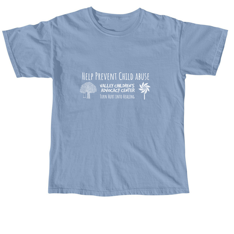 Prevent Child Abuse Merch Line - Spring 2026&nbsp;, a Washed Denim Comfort Colors Unisex Tee