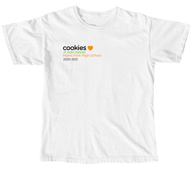 Cookies For Kids Cancer, a White Comfort Colors Unisex Tee