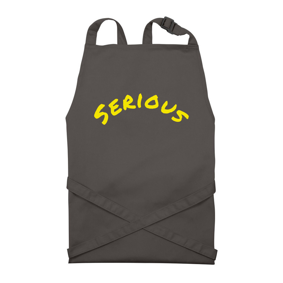 Compliments to the Chef, a Dark Grey Recycled Bib Apron