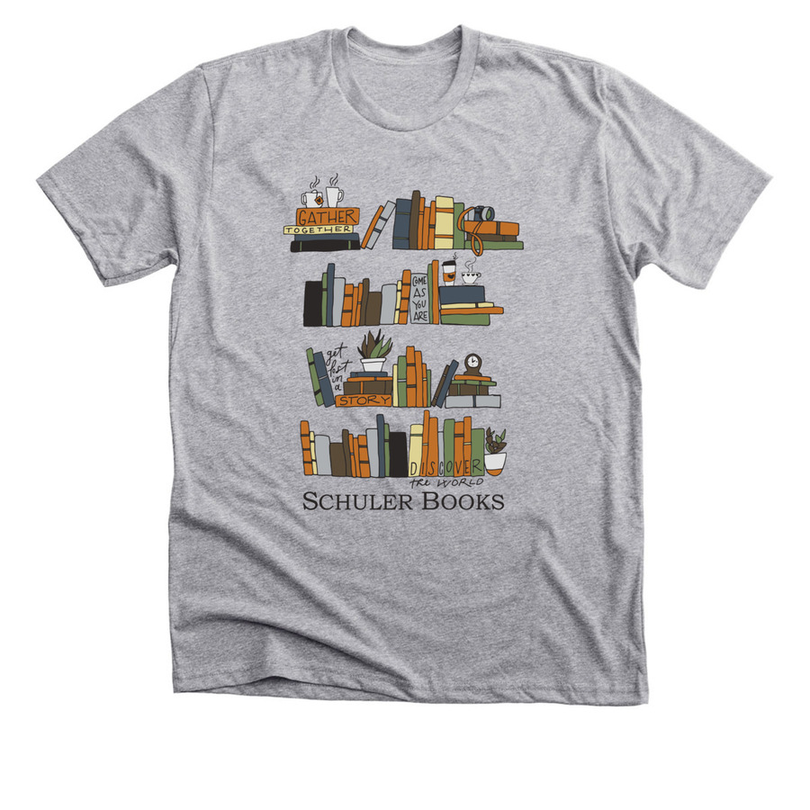 Schuler Books Tee, a Athletic Heather Premium Unisex Tee