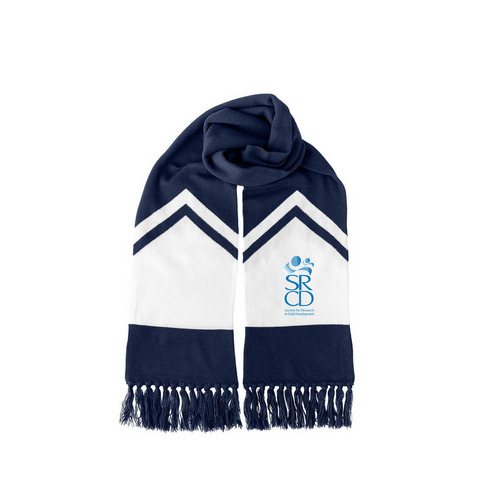 SRCD Scarf, a True Navy/ White Two-Tone Gameday Scarf
