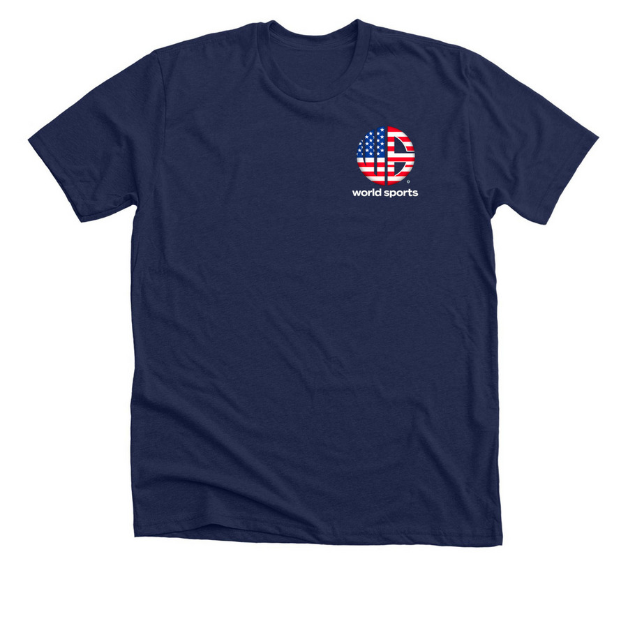 World Cup - USA, a Solid Navy Blend Premium Unisex Tee