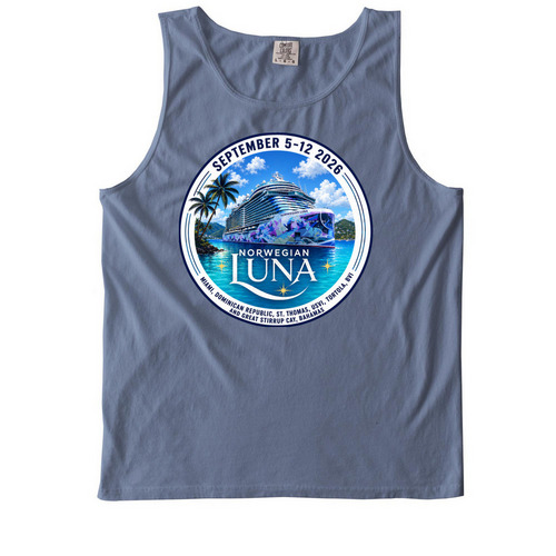 Here's The Luna Tank Top!, a Blue Jean Comfort Colors Tank Top