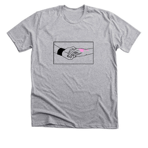 Hold my hand, a Athletic Heather Premium Unisex Tee