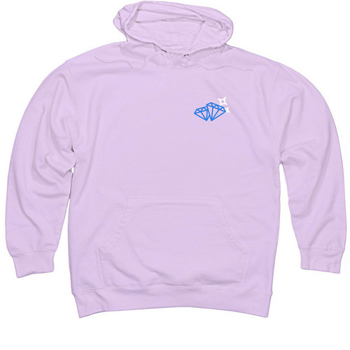Shine like a Diamond, a Lavender Midweight Pullover Hoodie