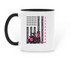 Stronger Together Mug, a Black Two-Tone Ceramic Mug (back-view)
