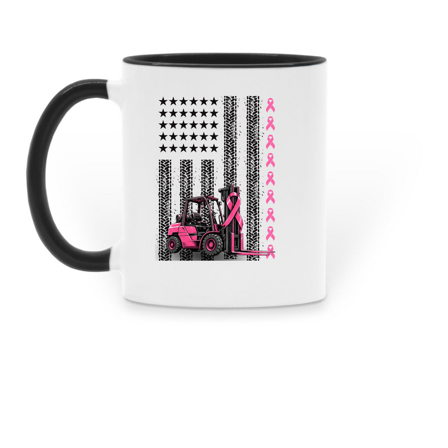 Stronger Together Mug, a Black Two-Tone Ceramic Mug (back-view)