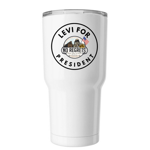 Levi For President 30 oz. Tumbler, a White Insulated Tumbler