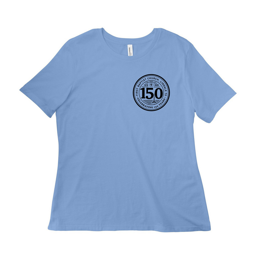 Anniversary Shirts, a Carolina Blue Women?s Relaxed Cotton Tee