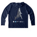 Whale Tagging UV, a True Navy UV Performance Long Sleeve Hoodie (back-view)