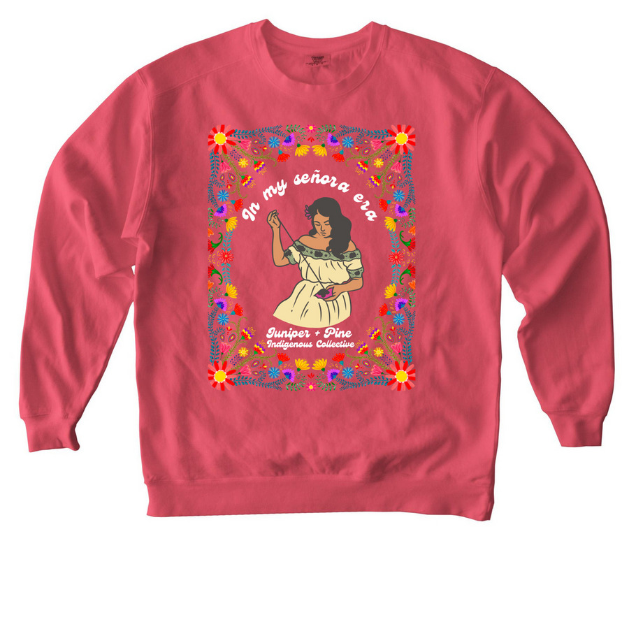 In My Se?ora Era, a Watermelon Comfort Colors Crewneck Sweatshirt
