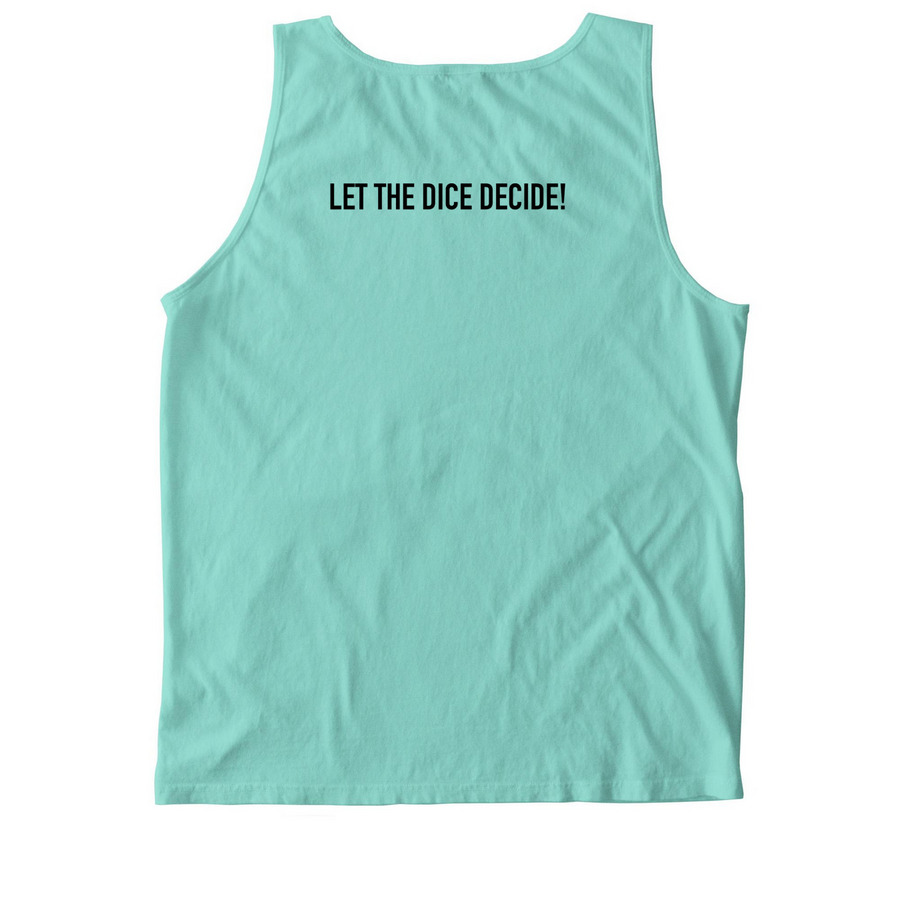 Cinema Role Logo & Tagline, a Chalky Mint Comfort Colors Tank Top (back-view)