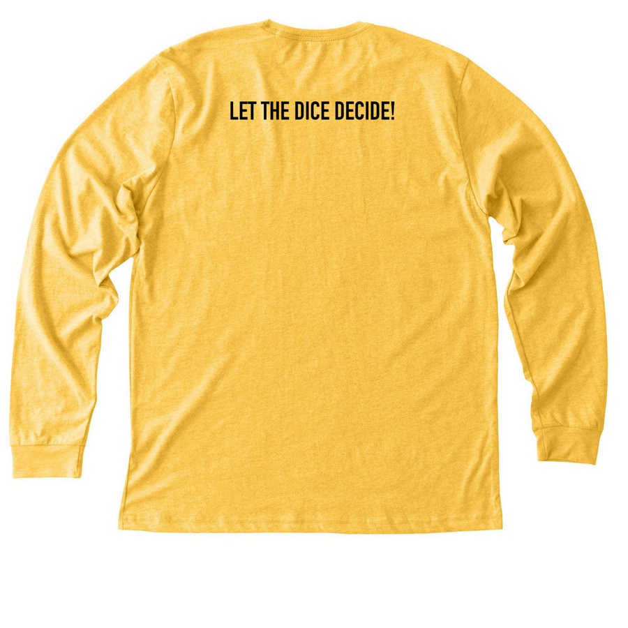 Cinema Role Logo & Tagline, a Heather Yellow Gold Premium Long Sleeve Tee (back-view)
